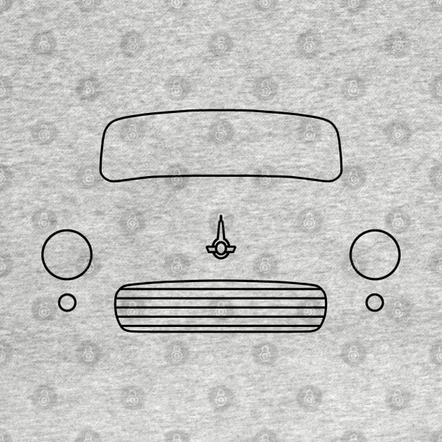 Morris Minor classic car outline (black) by soitwouldseem